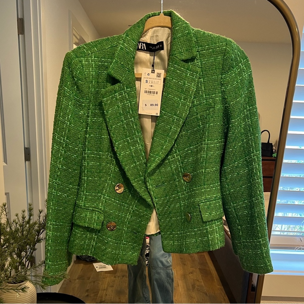 Zara tweed blazer S